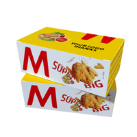 Boîtes d'emballage personnalisées en carton jetable respectueux de l'environnement pour restauration rapide à emporter chips de poulet boîte pour aliments frits poulet frit
