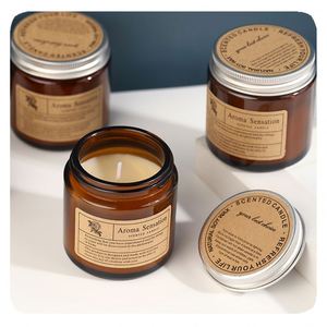 Velas Aromáticas de Cera de Soja con Aroma a Vainilla Marrón, Sal Marina y Salvia, de Lujo, al por Mayor, Marca Privada FM - Product Image 3