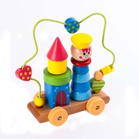Jouet éducatif en bois coloré pour bébé, circuit de perles, labyrinthe d'activités pour tout-petits