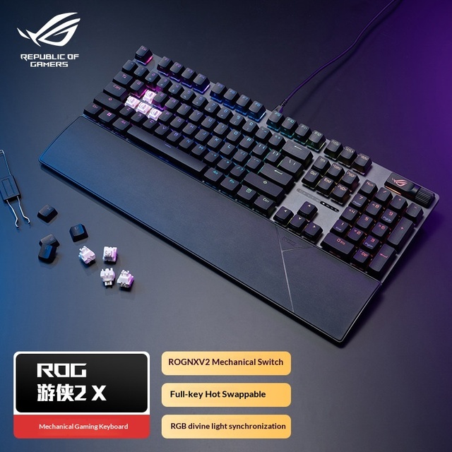 ROG Strix Scope II X Mechanical Keyboard Self-Developed NX V2 Switches Full-Key Hot-Swap Multi-Functional Keys RGB