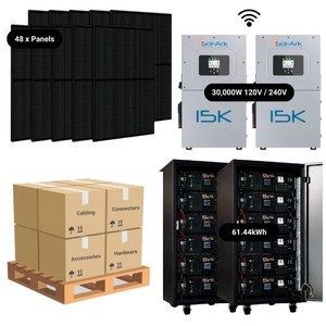 <span class=keywords><strong>Kit</strong></span> <span class=keywords><strong>solaire</strong></span> hors réseau pour usage domestique 10 kW 110-240 V 5,12-7,68 kWh avec batterie au plomb-acide + 4 panneaux solaires polycristallins MPPT 200 W 24 V - Product Image 3