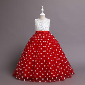 여아 레이스 롱 드레스, 신부 들러리 드레스, 어린이 공주 드레스, 파티 웨딩 드레스, 5세, 10세, 14세용 베스티도 - Product Image 6