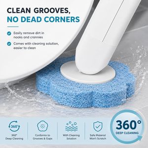 Ensemble de brosses de nettoyage de toilettes jetables en plastique, portables, hygiéniques, remplaçables, transparentes, sans angle mort, à fixer au mur - Product Image 4