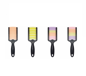 Brosse à cheveux en céramique à poignée en O, outil de coiffage avec poignée en caoutchouc antidérapante et poils doux en poils de sanglier pour démêler les cheveux - Product Image 2