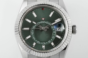 ZF Factory <b>Mechanical</b> <b>Watch</b> 42mm 904L Steel Multifunction Green Diver Sport Best Quality ETA 2824 Movement - Product Image 2