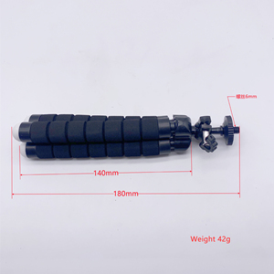 Práctico trípode de pulpo de esponja soporte de fotografía de viaje Vlog soporte de teléfono de transmisión en vivo para GoPro Hero 13 12 11 10 negro - Product Image 4