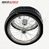 Kit de roues Supermoto en aluminium CNC argenté Sur Ron Light Bee X LBX 17 pouces 70/90-17 90/80-17 E, pièces de mise à niveau pour moto tout-terrain