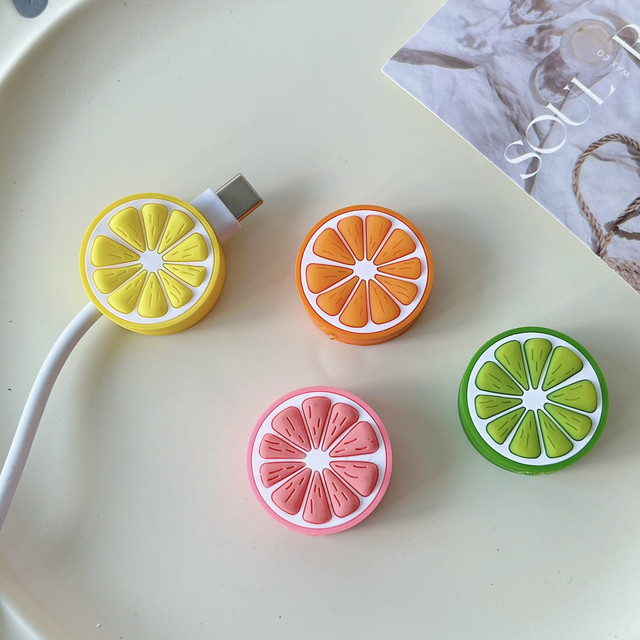 Universal Size Soft PVC Data Cable Protective Cover Cartoon Design Reinforced Charger Saver Prevent Fraying & Extend Cable Life