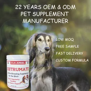 Suplemento de Nutrición de mascotas para perros, logotipo de marca personalizado profesional Oem, suplemento de esterilización para perros que promueve el éxito en el ciclo de la vitamina Prenatal