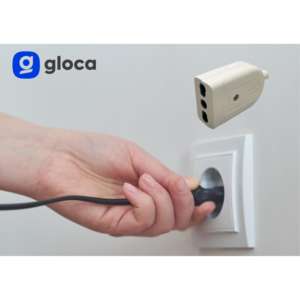 Gloca Paquete de 5 adaptadores de enchufe estándar italiano de 250 V 10/16 A con 2 tomas, enchufe de plástico blanco - Product Image 5