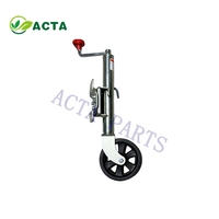 Heavy Duty 1000 1200 1500 2000lbs Jambe D'atterrissage Caravane Bateau Remorque Jack Jockey Roue Swing up avec Roue En Caoutchouc En Acier