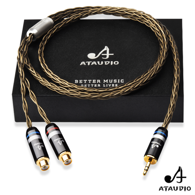 HIFI 3.5mm to Dual RCA 2RCA Audio Jack Cable PVC Jacketed Stereo Y Splitter RCA Female Cord for Speaker Microphone Monitor