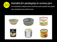 Machine de capsulage automatique pour poudres/sauces en papier/aluminium/boîtes de conserve