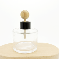 Bouteille diffuseur d'arômes en verre 50ml/100ml avec bouchon à vis, estampage à chaud, couleur personnalisée et bois