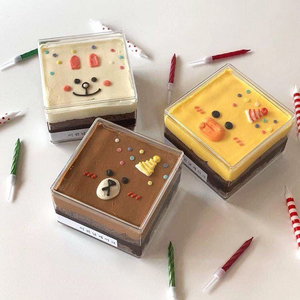 Acrylic Tiramisu lưu trữ trong suốt vuông container Acrylic Pastry bao bì nắp hộp - Product Image 6