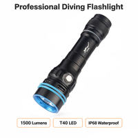 Lampe de plongée à haute capacité avec batterie 21700 4000mAh, 4 modes, IPX8, étanche, en alliage d'aluminium SST40, lampe de plongée sous-marine