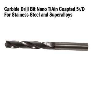 Ttake Carbide <b>Drill</b> Bit Nano TiAlN Coated 5xD For Stainless Steel And Superalloys - Product Image 2