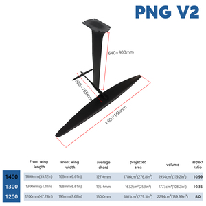 Axis Foils Carbon PNG V2 1400 ไฮโดรฟอยล์ปั๊มปิ้งวิง วิงฟอยล์ SUP พรอนเซิร์ฟฟิง ลิฟท์ ลองกลิด มาสท์ ฟิวเซลจ์ รีแอร์ 1400 คาร์บอน F - Product Image 3