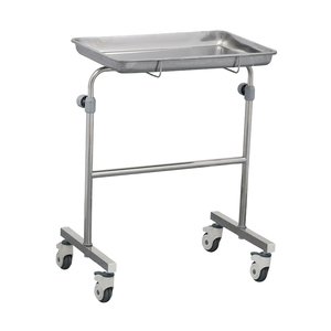 รถเข็นแพทย์ YFQ021 YONGFA ทำจากสแตนเลส ใช้ในห้องผ่าตัด ได้รับการรับรองมาตรฐาน ISO พร้อมล้อเลื่อน 4 ล้อ สำหรับวางอุปกรณ์ผ่าตัด - Product Image 1