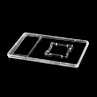 Boîte de protection vide pour cartes de collection, soudée par ultrasons, avec support d'étiquette
