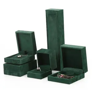 Элегантная пустая бархатная Подарочная коробка для колец, браслетов, ювелирных изделий, упаковочная коробка