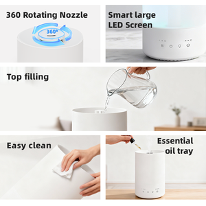 Humidificateurs d'air ultrasoniques intelligents portables 3L à brume froide pour la maison avec veilleuse colorée, modèle 2026 - Product Image 3