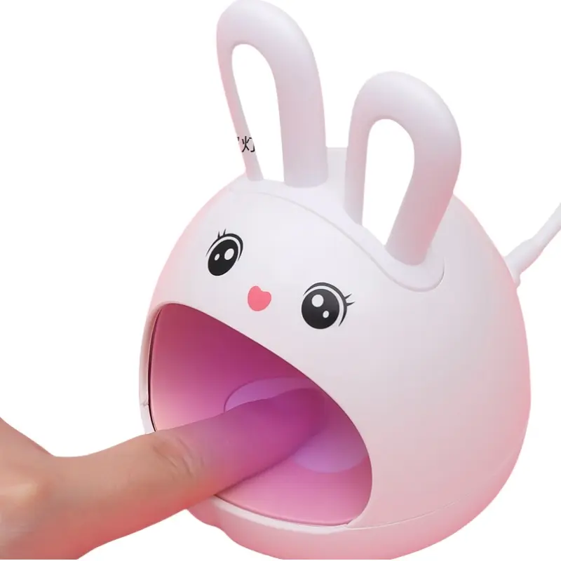 Lampe à ongles de dessin animé USB 24W rose blanc mignon lapins professionnel Gel vernis séchage pas cher UV LED sèche-ongles pour manucure