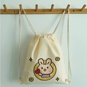 Mochila de Algodón con Logotipo Personalizado para Estudiantes, con Bonito Estampado Deportivo, Bolsa con Cordón para la Escuela y Deportes - Product Image 6