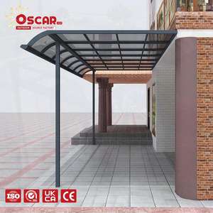 Toldo Moderno Fijo para Exteriores con Estructura de Aleación de Aluminio y Cubierta de Policarbonato para Patio, Terraza, Balcón, Ventana - Product Image 1