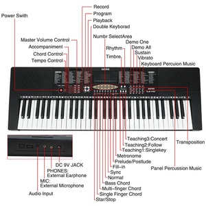 Piano numérique Aiersi personnalisé, clavier à 61 touches, orgue électronique, <span class=keywords><strong>instrument</strong></span> <span class=keywords><strong>de</strong></span> <span class=keywords><strong>musique</strong></span> abordable à vendre - Product Image 4