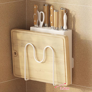 Tagliere da <span class=keywords><strong>cucina</strong></span> in <span class=keywords><strong>acciaio</strong></span> universale acrilico a parete coltello cucchiaio portaoggetti rack organizer stand con fessura per cesoia - Product Image 2