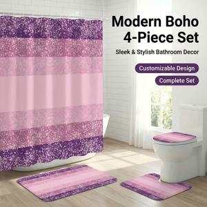 Juego <span class=keywords><strong>de</strong></span> <span class=keywords><strong>Cortinas</strong></span> <span class=keywords><strong>de</strong></span> Ducha <span class=keywords><strong>Modernas</strong></span> Personalizadas con Diseño <span class=keywords><strong>de</strong></span> Rayas Degradadas, <span class=keywords><strong>de</strong></span> Poliéster Impermeable, Fabricante OEM ODM - Product Image 1