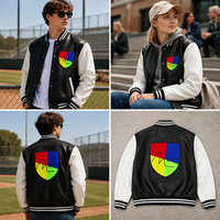 Patchs en chenille 3D personnalisés en gros, broderies de serviettes, badges de blason, appliques thermocollantes pour vestes universitaires