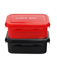 Nueva llegada rojo y negro contenedor de almacenamiento de alimentos de oficina fiambrera de acero inoxidable