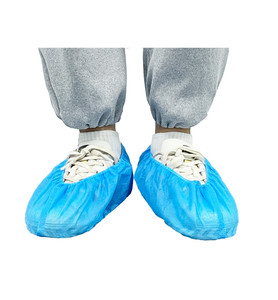 Couvre-chaussures en tissu non tissé <span class=keywords><strong>jetable</strong></span> personnalisé Couvre-chaussures antidérapant de couleur bleue réutilisable - Product Image 2