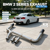 Vente en gros usine : Tuyaux d'échappement arrière SS304 et échappement Catback pour BMW 220i 228i 230i 2.0T F22 2014-2019 – Son et texture équilibrés