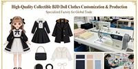 Vêtements de poupée BJD professionnels, fabrication sur mesure, échelle 1/6, robe de poupée avec tissu et taille personnalisés pour la création de poupées DIY