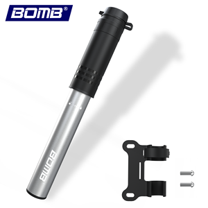 Pompe à vélo en alliage d'aluminium BOMB 80-130 PSI, gonfleur d'air manuel léger avec support de montage - Product Image 1