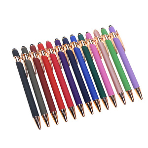 BECOL, venta al por mayor, bolígrafo Stylus con adornos de oro rosa de gama alta, bolígrafo de Metal con logotipo personalizado multicolor, bolígrafo de negocios para pantalla táctil - Product Image 5