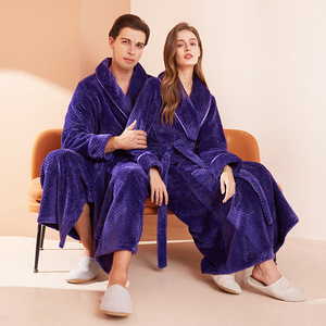 Attillata in vita lunga e spessa in velluto traspirante camicia da notte da <span class=keywords><strong>uomo</strong></span> cintura fissa in flanella <span class=keywords><strong>accappatoio</strong></span> 100% poliestere - Product Image 4