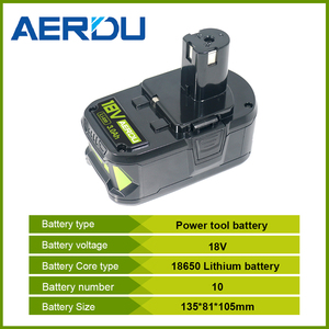 10 tế bào công suất cao có thể sạc lại công cụ điện pin 18V Li-<span class=keywords><strong>ion</strong></span> Battery Pack 3Ah thay thế pin cho ryobis <span class=keywords><strong>Lithium</strong></span> <span class=keywords><strong>Ion</strong></span> - Product Image 4