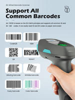 Lecteur de codes-barres 2D filaire de qualité industrielle OEM AK-T3030, scanner de codes QR portable haute performance pour la logistique