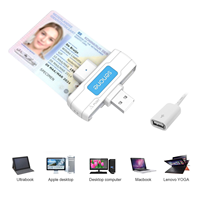 Lector de Tarjetas Inteligentes Giratorio USB2.0 CCID de Alta Velocidad, Escáner de Tarjetas de Crédito y de Identificación ISO7816 para Oficinas Financieras