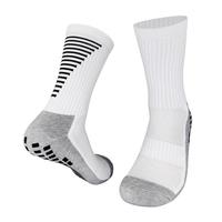 Chaussettes de sport unisexes mi-mollet antidérapantes avec grip en silicone pour football, soccer, basketball, cyclisme, respirantes et amorties, 10 couleurs – Vente en gros