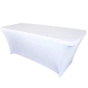 4 FT 5 FT 6FT 8 FT 10 FT Elastic Table Cover Outdoor Wedding Rectangular Elastic Nappes Noir et Blanc Foreign Trade <span class=keywords><strong>Cockta</strong></span> - Product Image 2