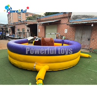 Manèges de parc d'attractions, jeux de taureau mécanique gonflable, jeux amusants pour le team building, machine de taureau mécanique gonflable