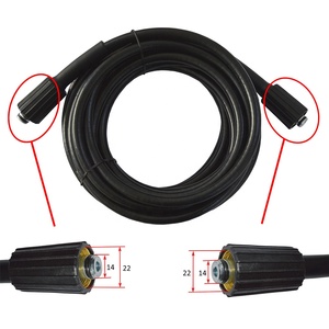 DN6 1/4 "* 220bar / 3200psi * 10 M/32 Ft Ống Nhựa Bện Sợi Poly Ống Áp Lực Máy Giặt PVC Với Phụ Kiện M22 - Product Image 2