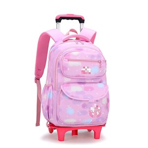 HY Linda <span class=keywords><strong>Mochila</strong></span> Escolar con <span class=keywords><strong>Ruedas</strong></span> para Niñas de Primaria, Diseño Fresco, de 8 a 14 Años, con Dos <span class=keywords><strong>Ruedas</strong></span> - Product Image 3