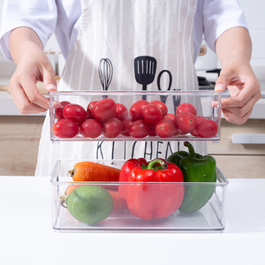 plastic transparent fridge storage <b>makeup</b> clear storage <b>box</b> transparent fridge storage container - Product Image 1