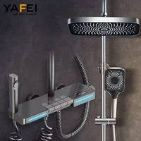 Nouvelle Collection 2026 : Panneau de Douche Thermostatique LED de Luxe en Acier Inoxydable, Fixation Murale, Ensemble de Robinets Pluie